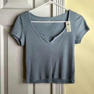 Baby Blue Aerie Crop Top